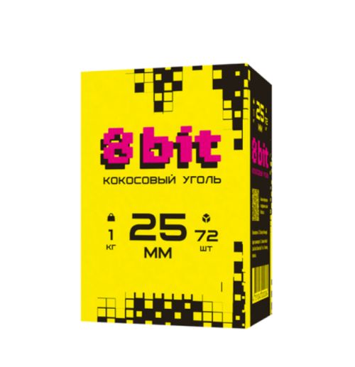 Уголь 8Bit 25мм 72шт