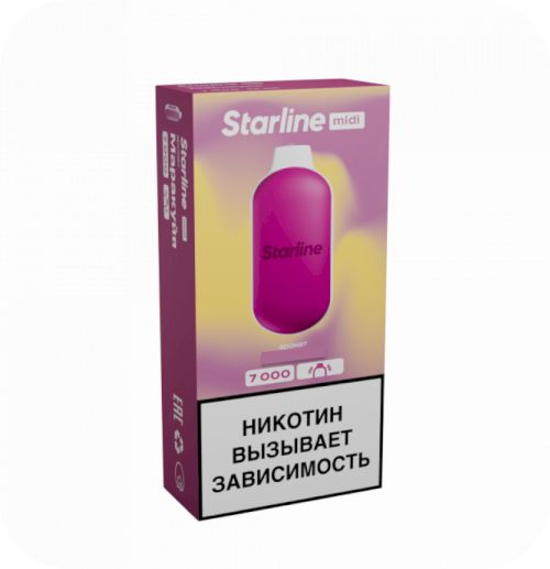Starline midi 7000 затяжек (Лимон лайм)